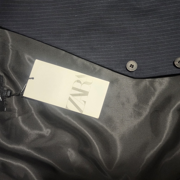 New Pinstripe Vest in Ink blue color, NWT - Picture 7 of 11